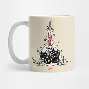 Cute Magic Potion Bottle Full Of Black Cats Mug